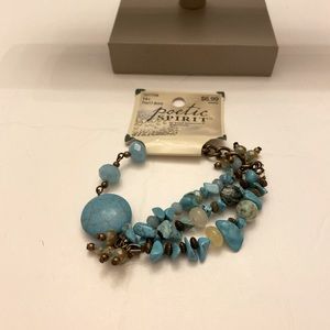 NWT bracelets Jasper, Turquoise,Quartz &Crystals
